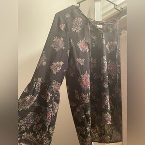 Abercrombie & Fitch Bell Sleeve Print Top